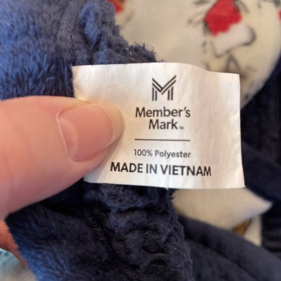 Members Mark Christma Dogs Throw Blanket 62"x70" Fleece Pug Dalmation Terrier - Picture 2 of 6